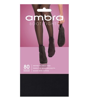 Ambra 1 Pack 80 Denier Opaque Boot Tights - Black