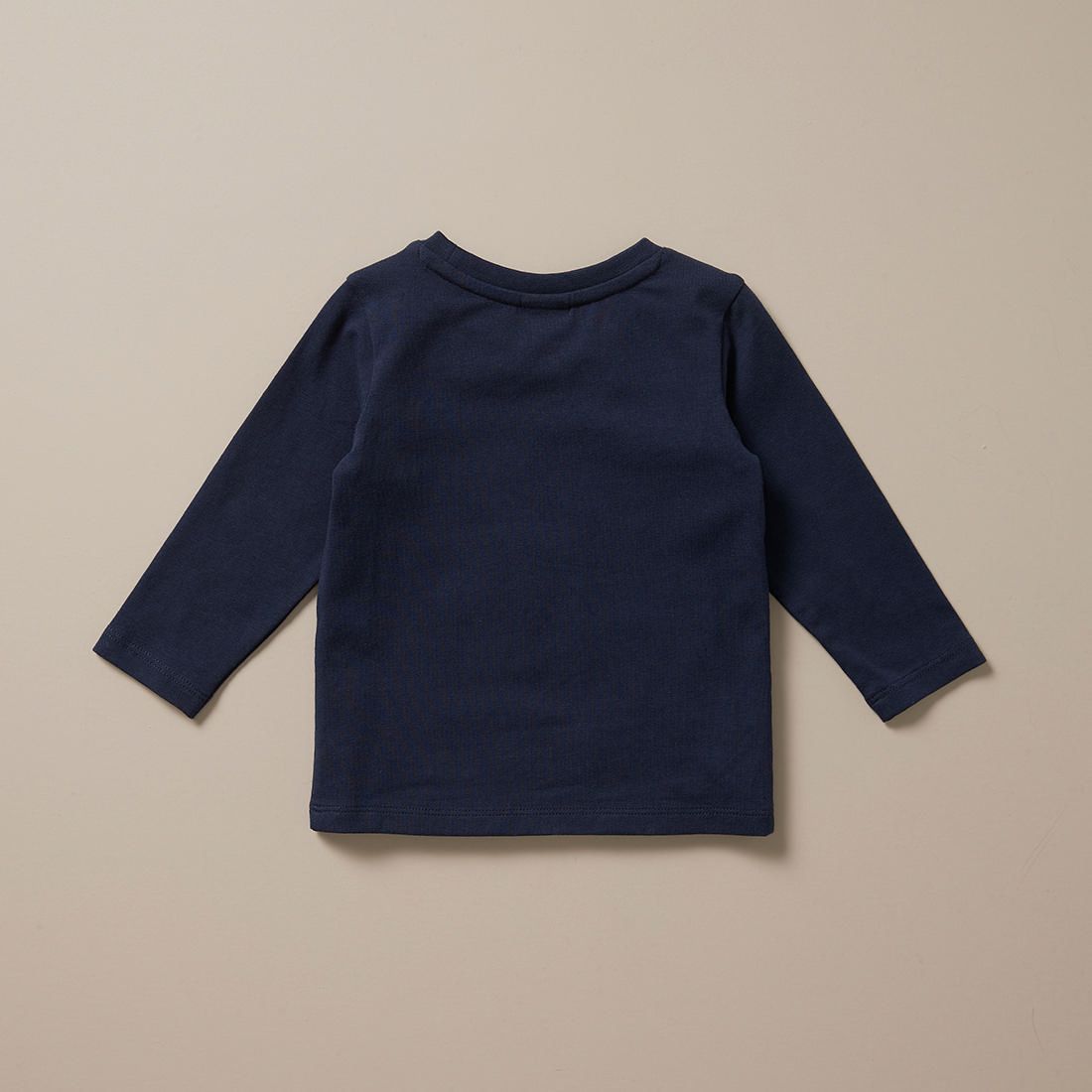 Baby Organic Cotton Print Top - Navy 