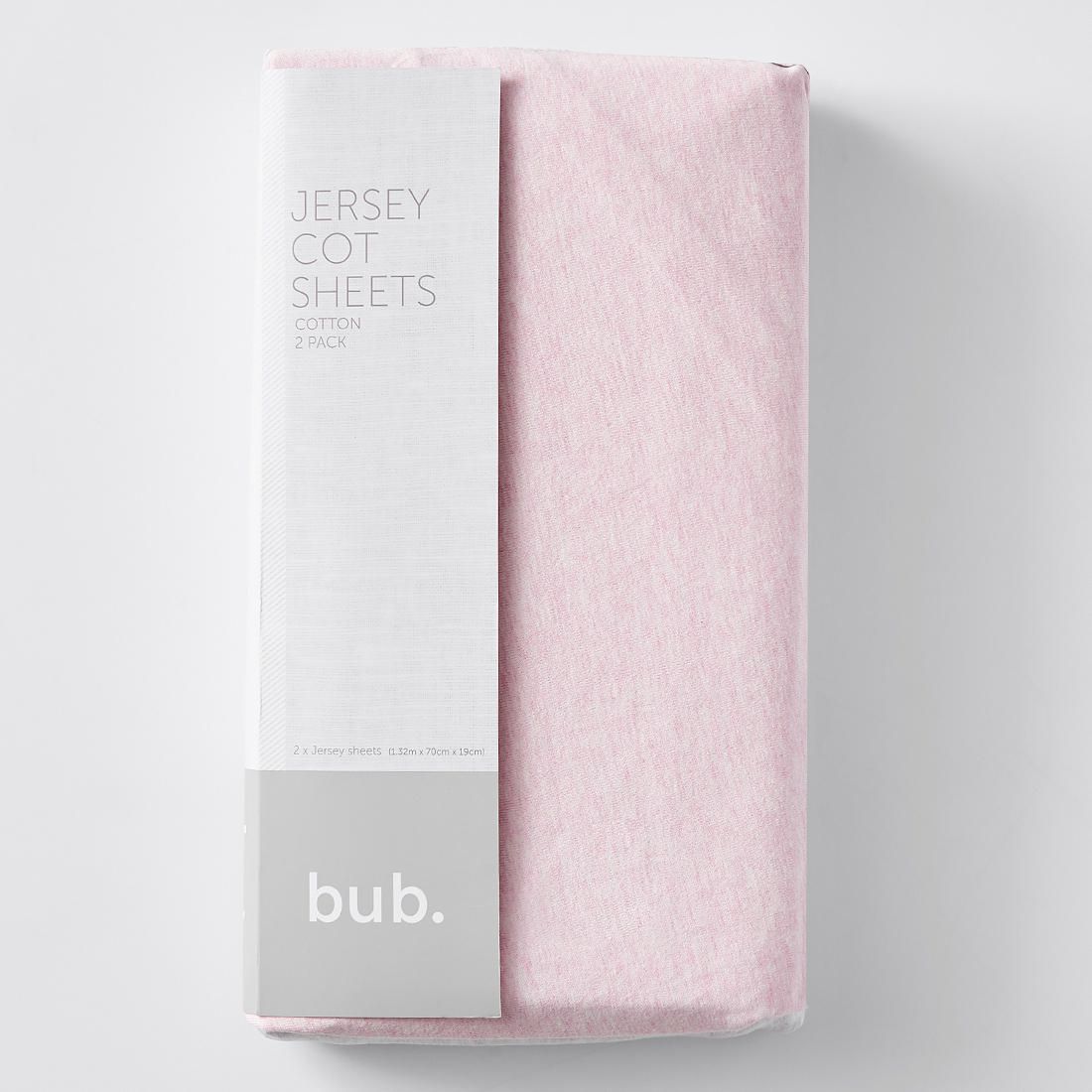 pink fitted cot sheet