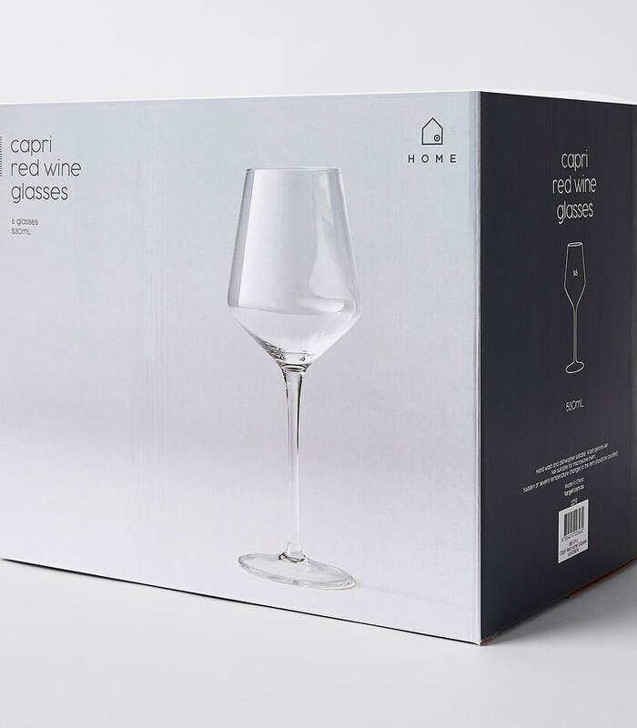 Capri 6 Pack Red Wine Glasses Target Australia