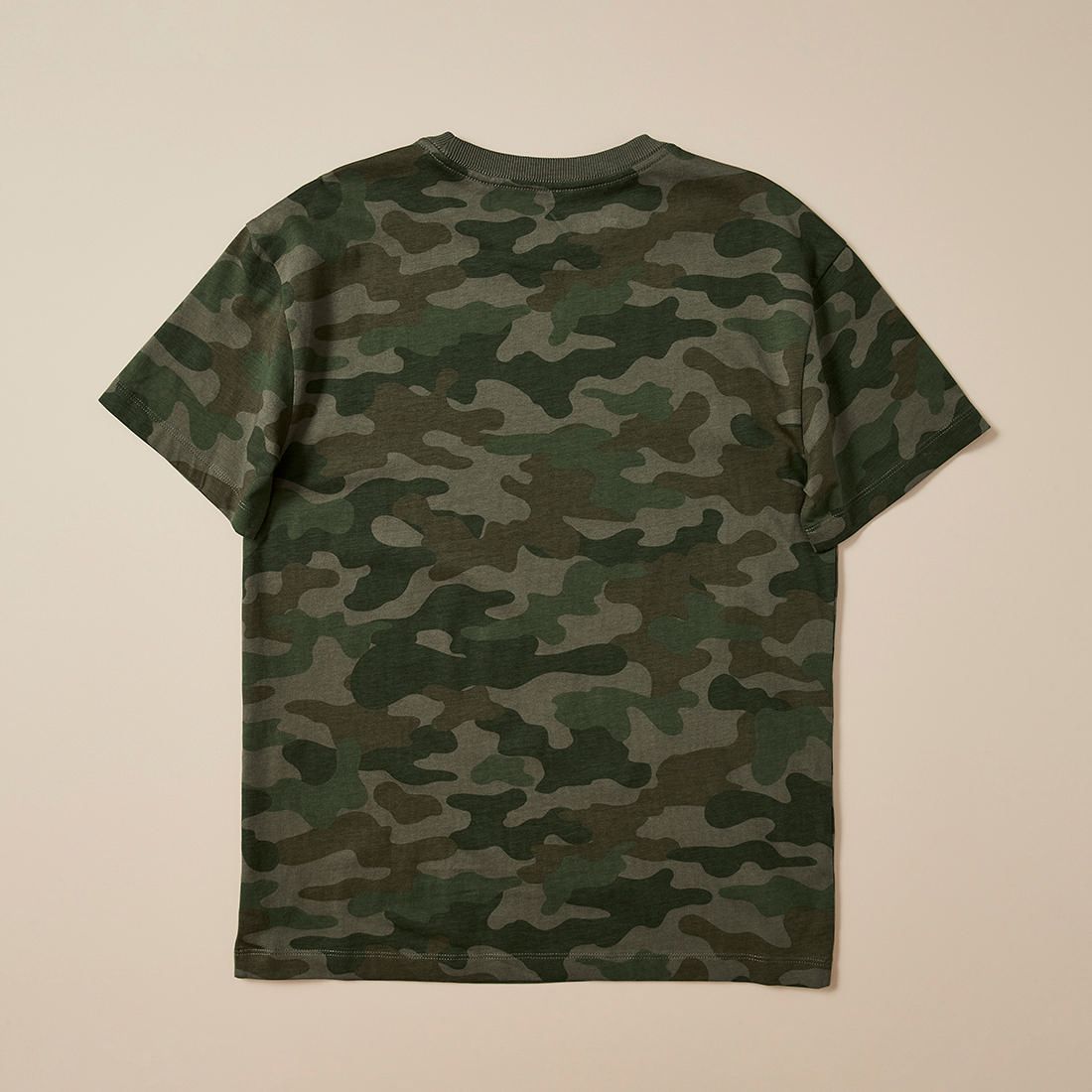 Print T-shirt - Green Camouflage 