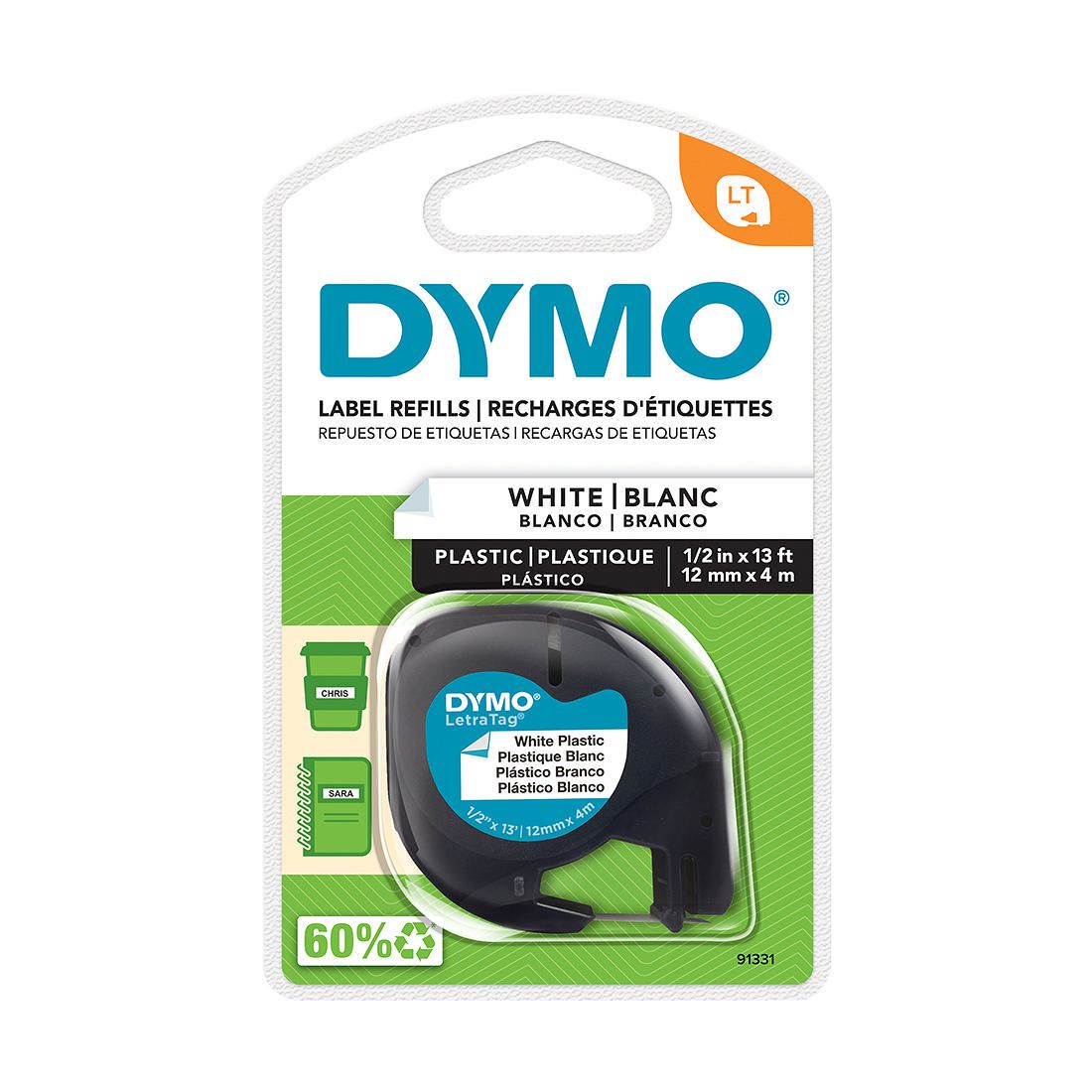 Dymo LetraTag Labeller Plastic Tape 