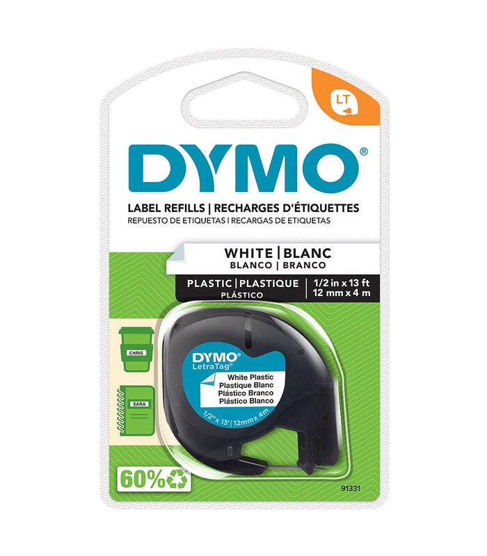 Dymo LetraTag Labeller Plastic Tape - 12mm x 4M | Target ...