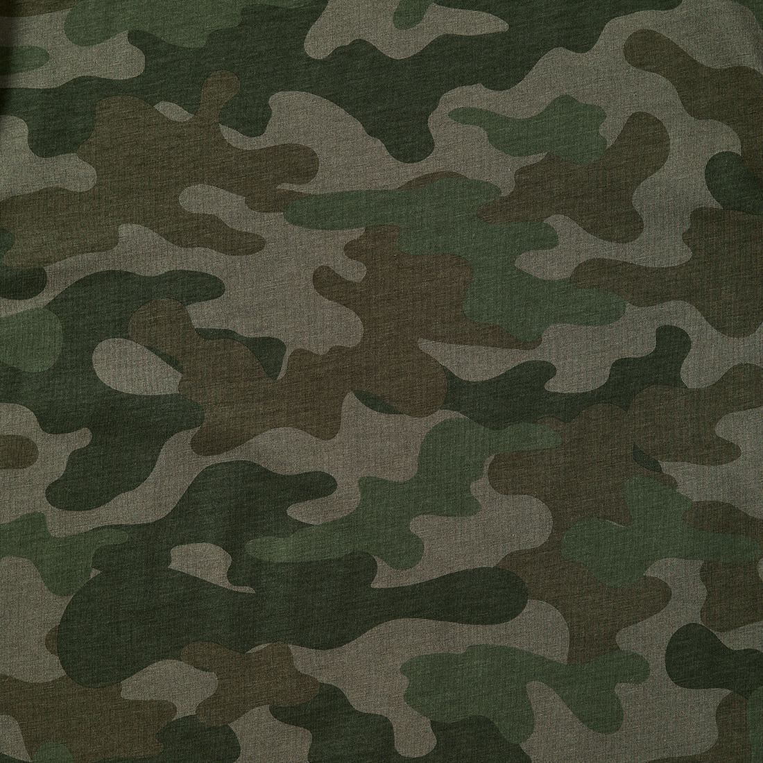 Print T-shirt - Green Camouflage 