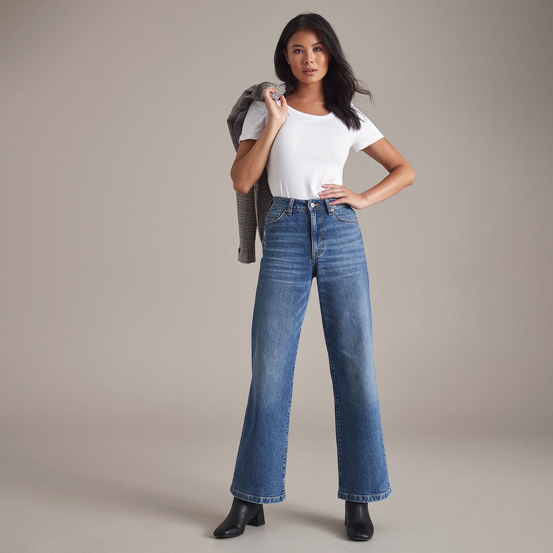 wide leg jeans size 4