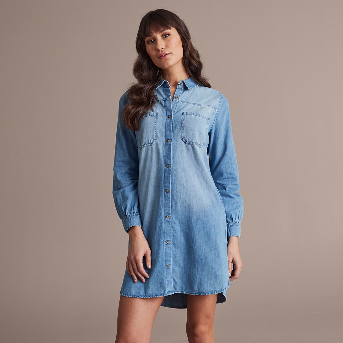 denim shirt dress