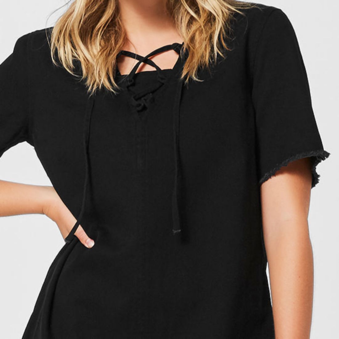 Lily Loves Lace-Up Denim Dress | Target 