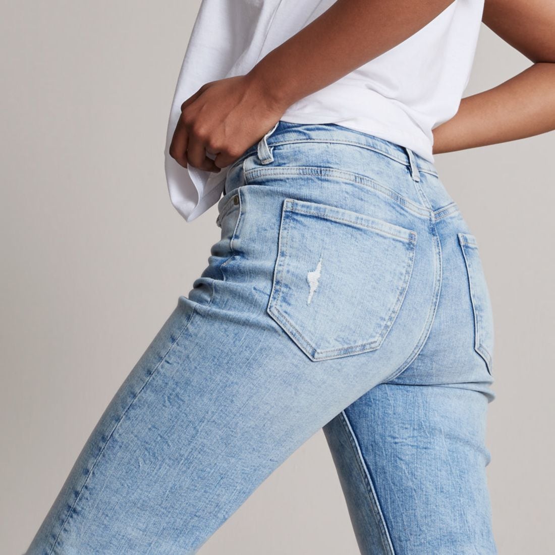 Alexa Straight High Rise Cropped Length 