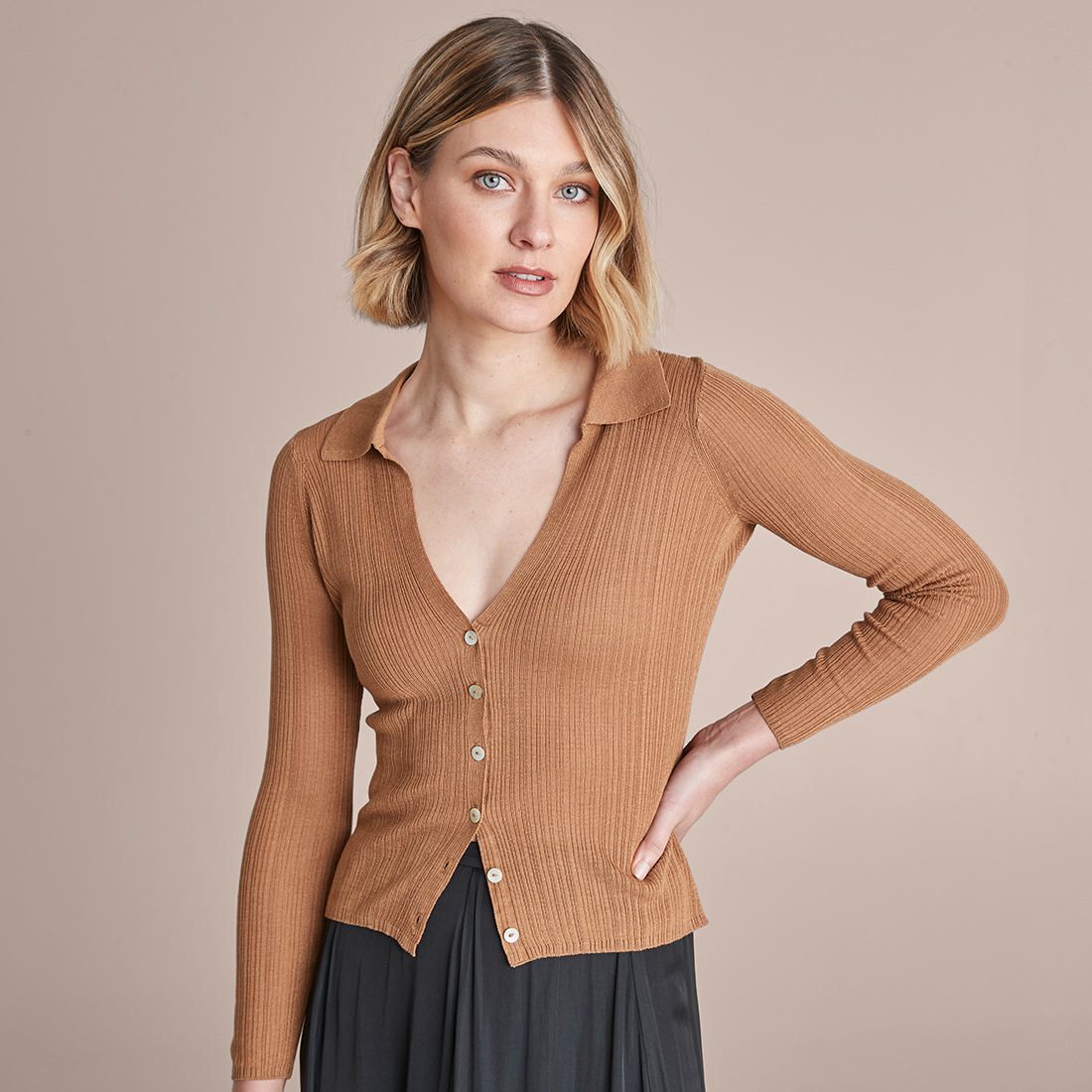 Preview Variegated Rib Cardigan 