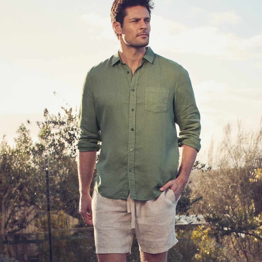 Target linen shirt mens Clearance