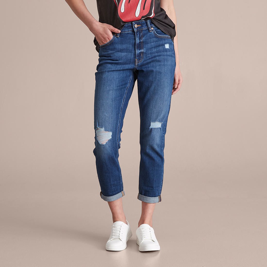 Tash Mid Rise Ankle Length Girlfriend 