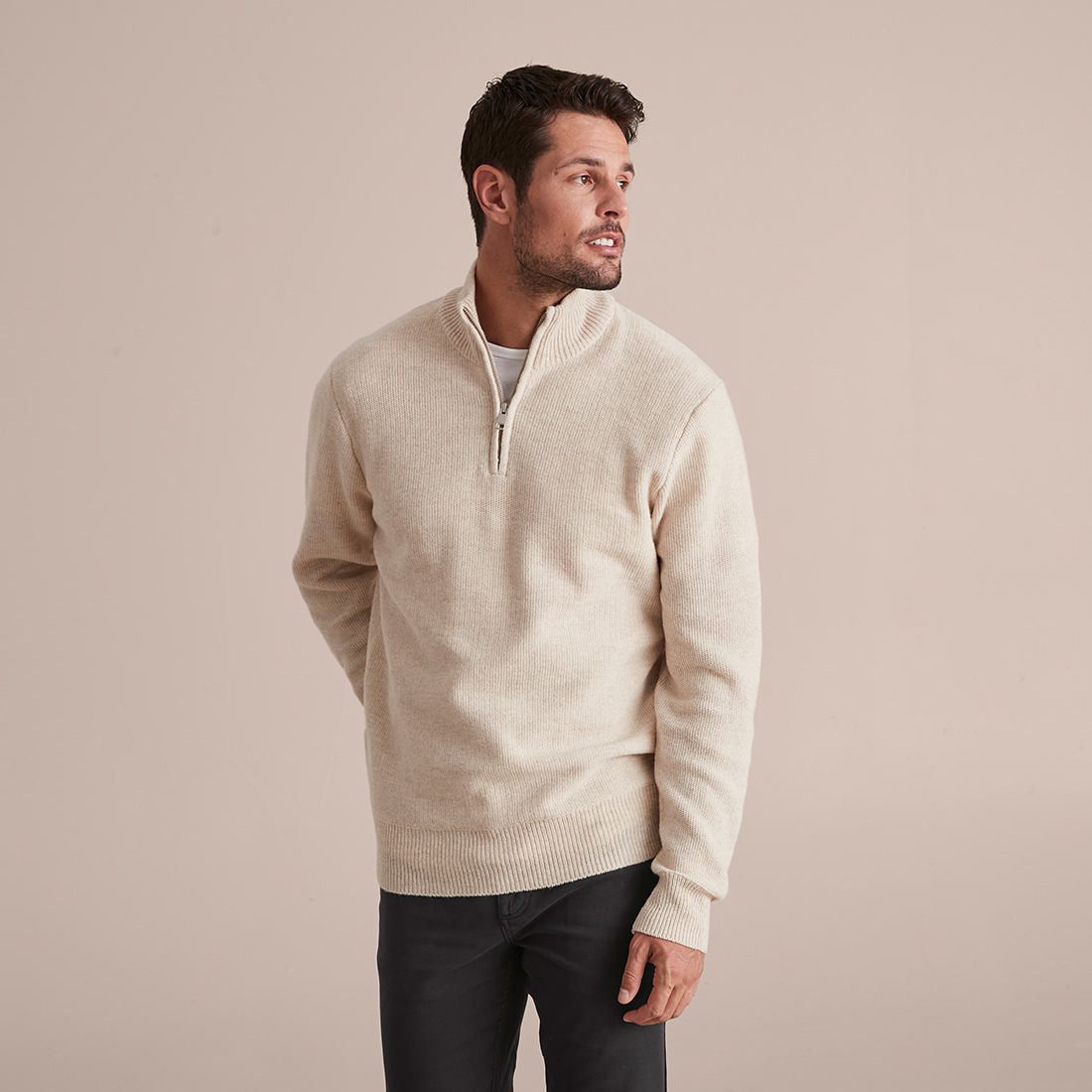 Lambswool 1/2 Zip Knit Jumper | Target 