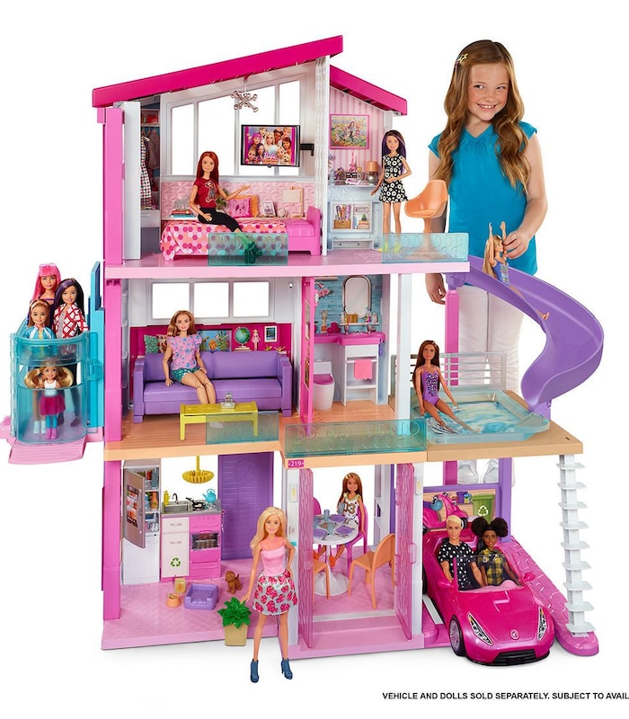 ✅New Mattel Barbie 3 Story Pink Furnished Doll Town house Dreamhouse  Townhouse✅✅