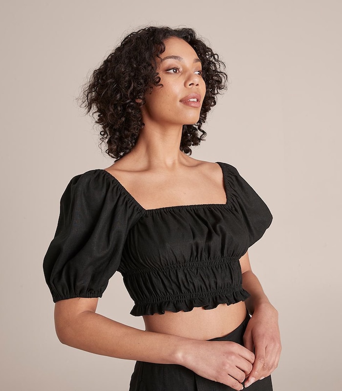 puffed sleeve t shirt