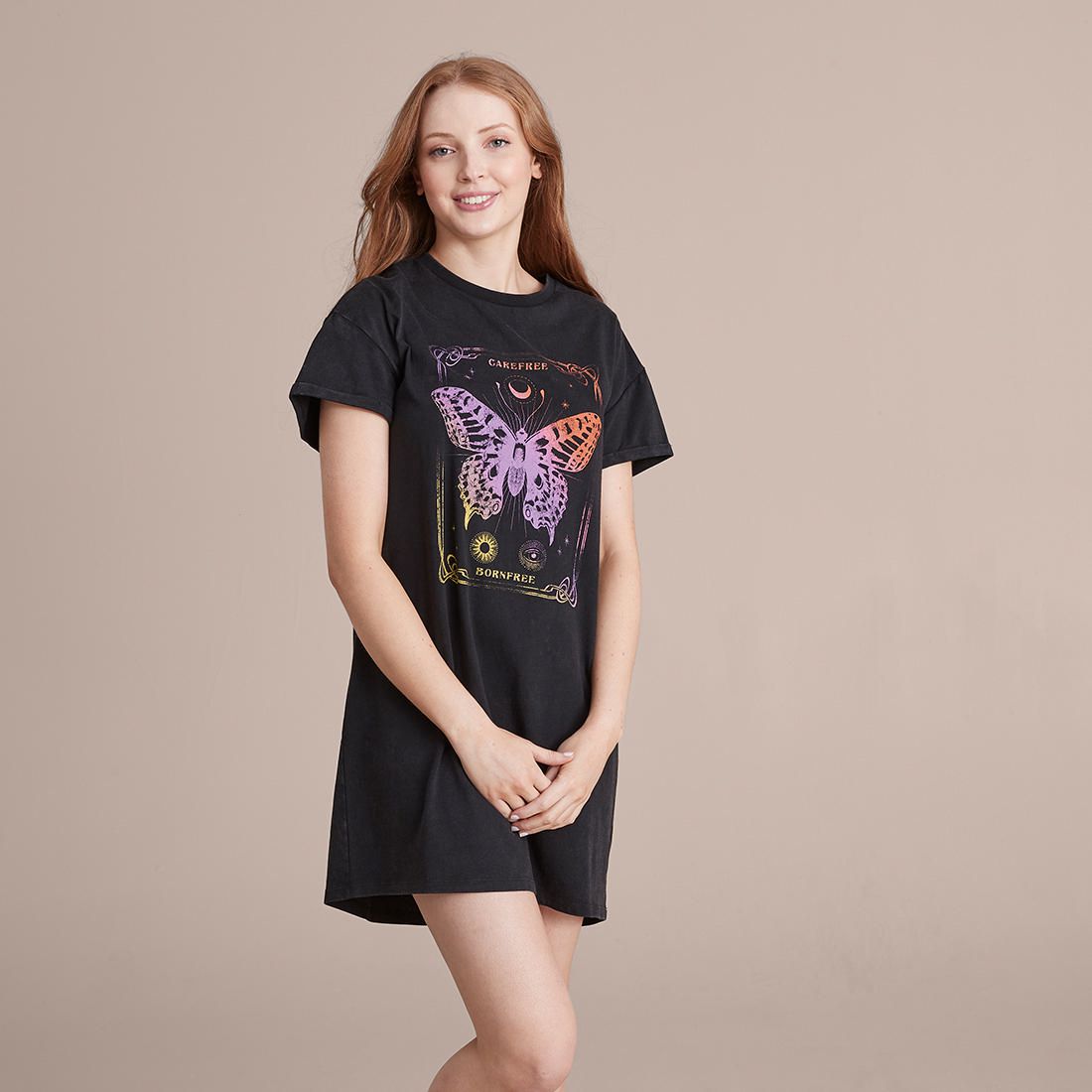 oversized shirt dress black