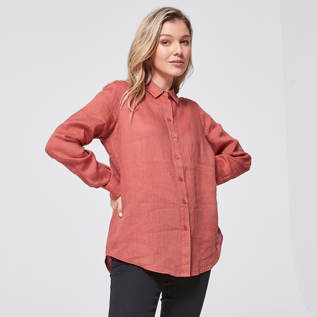 European Linen Long Sleeve Shirt 