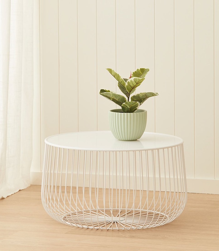 Finn Metal Coffee Table - White