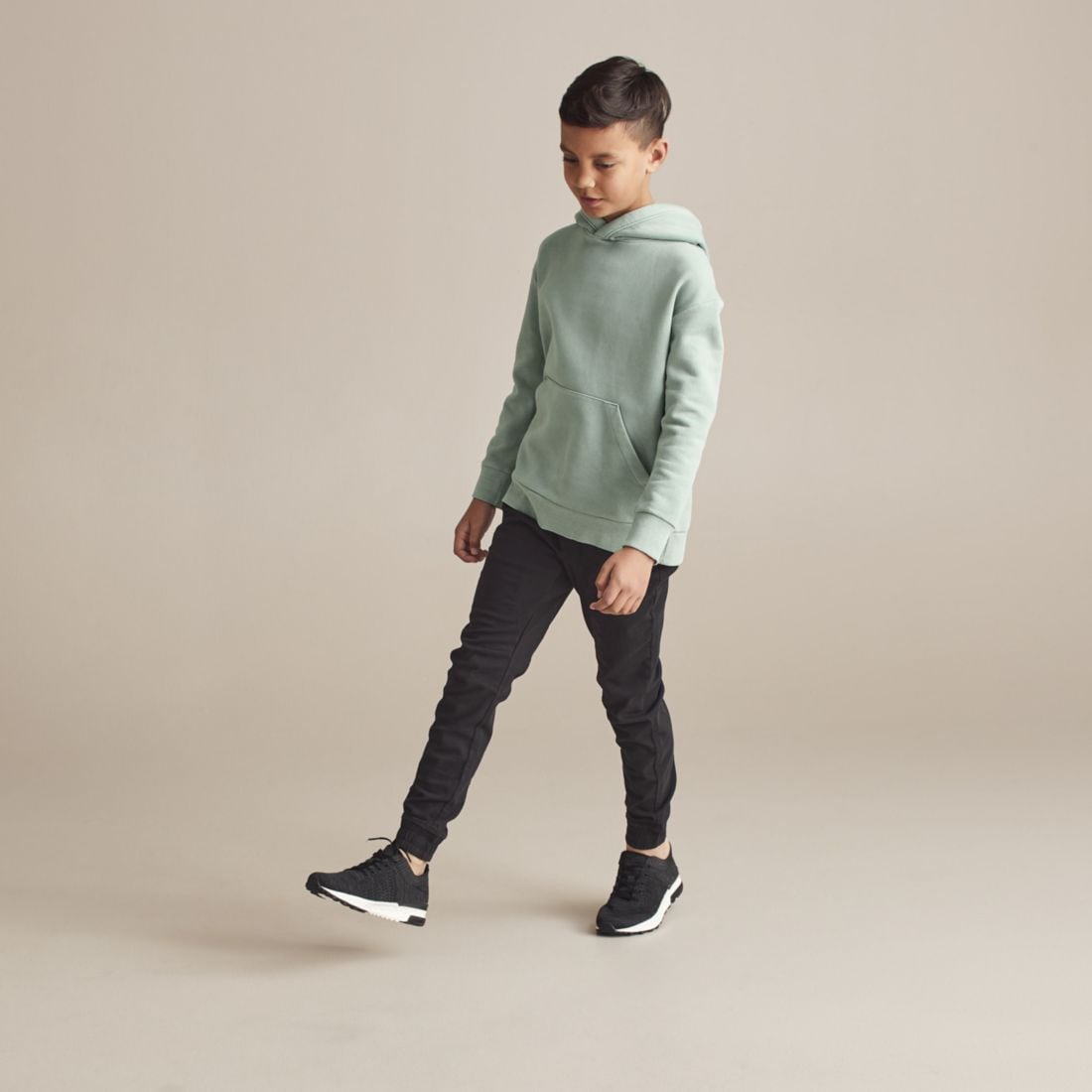 Pull On Cuffed Chino pants - Black 