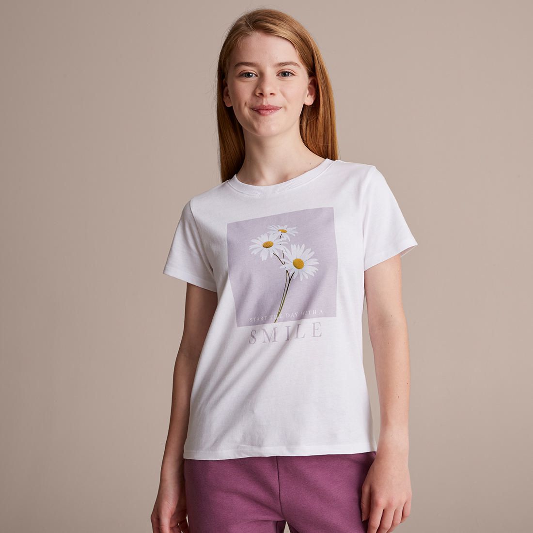 Organic Cotton T-shirt - Smile White 