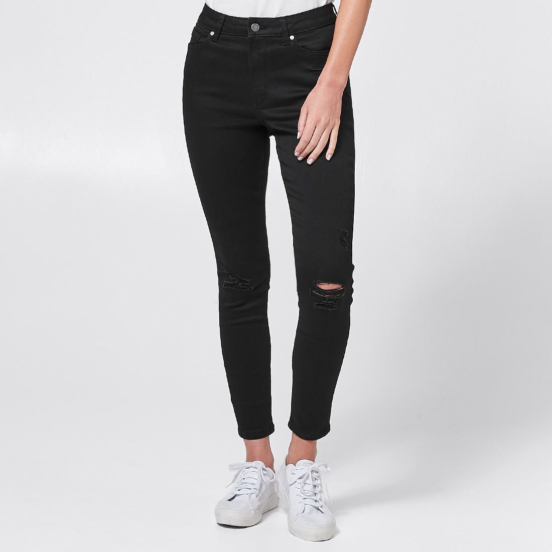 ankle length jeans black