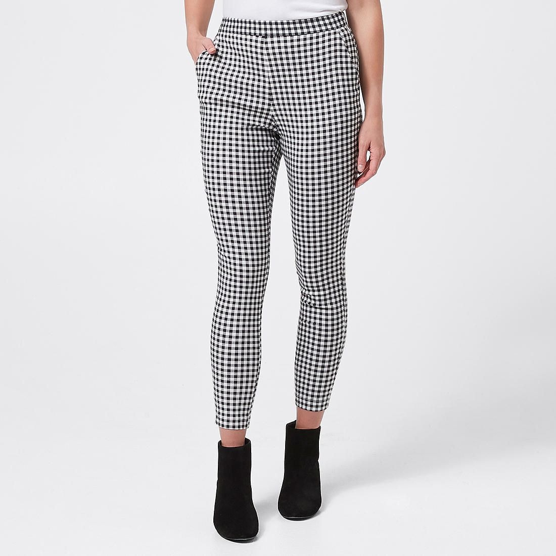 Lily Loves Check Pants - Black/White 