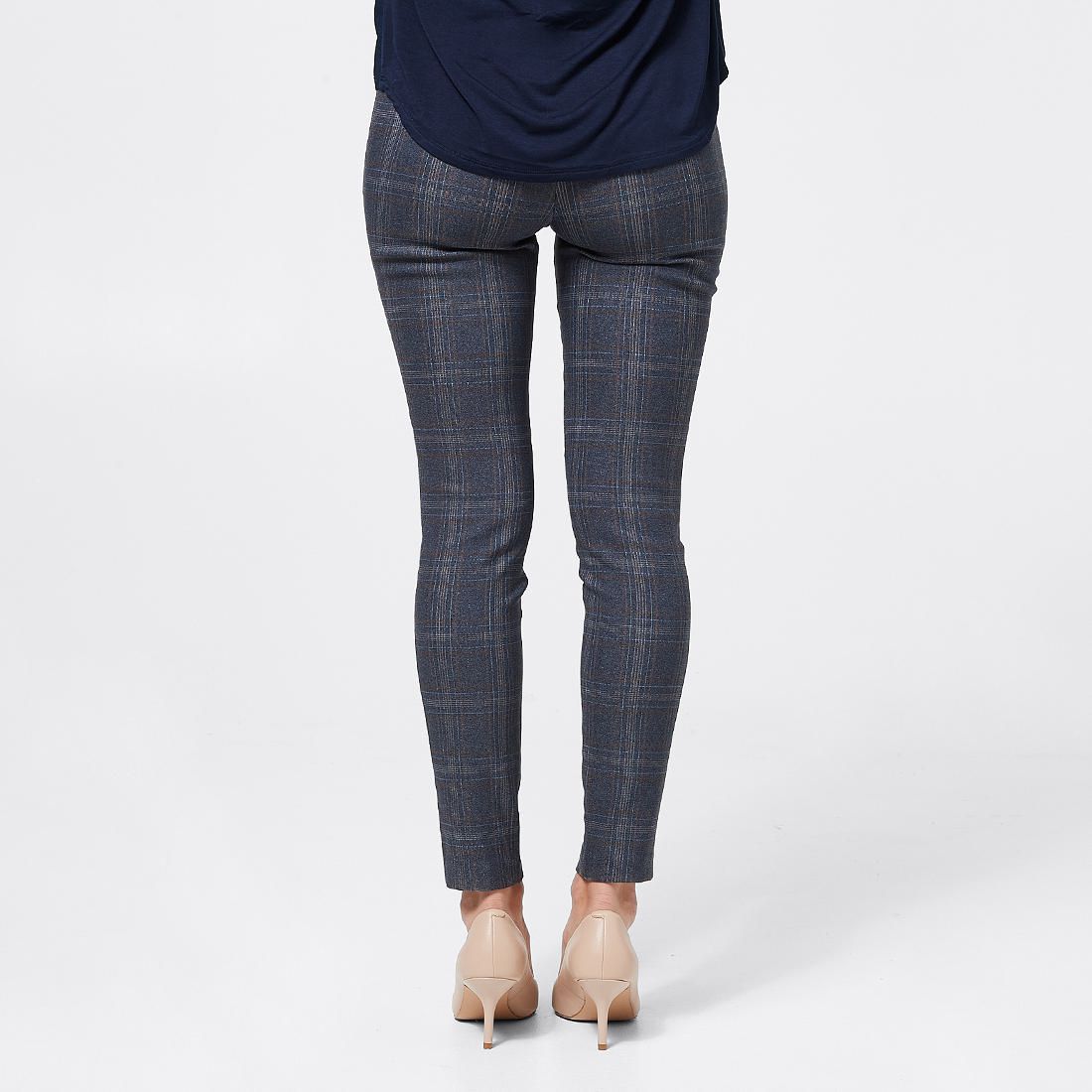 grey checked leggings