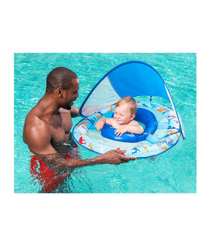 SwimWays Baby Spring Float With Adjustable Canopy And UPF Sun