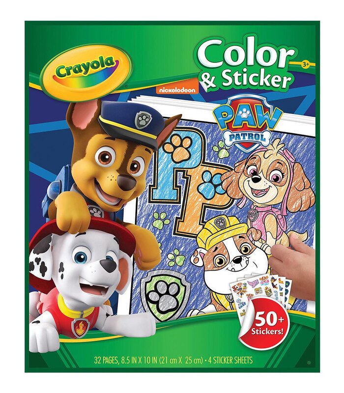 Crayola Colour & Sticker Book - Paw Patrol