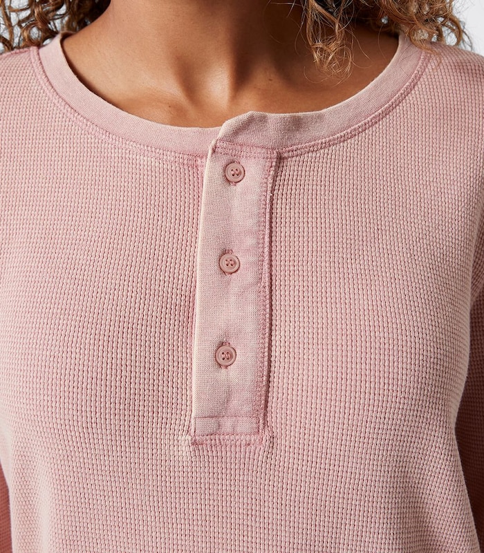 waffle henley top target australia