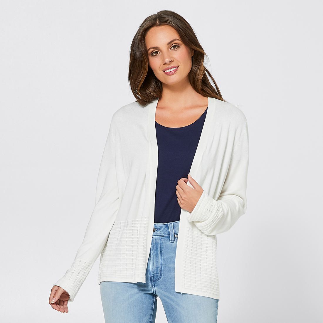next pointelle cardigan