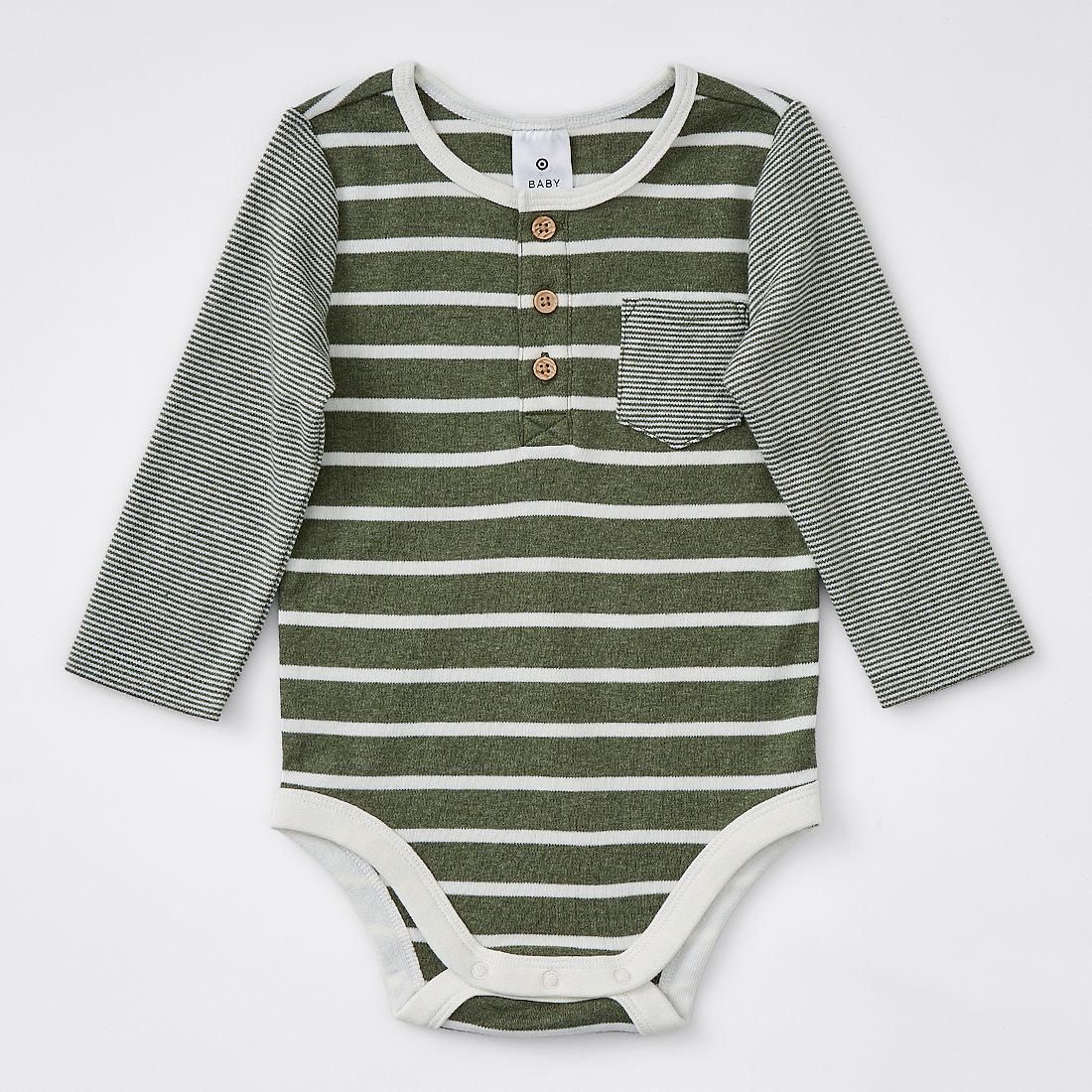 henley baby onesie