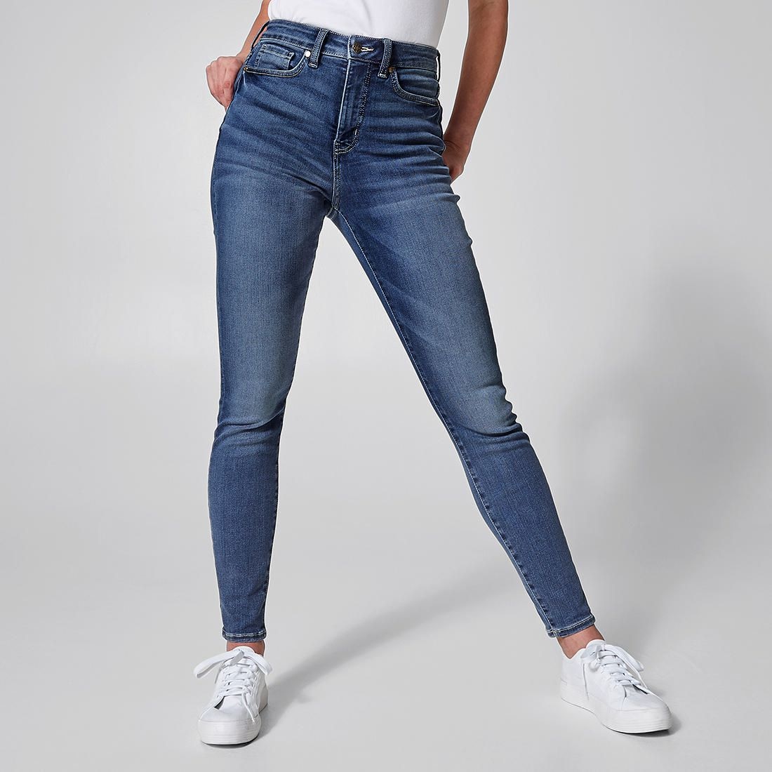 Denim Shape Your Body Skinny High Rise Full Length Jeans Light Wash Target Australia