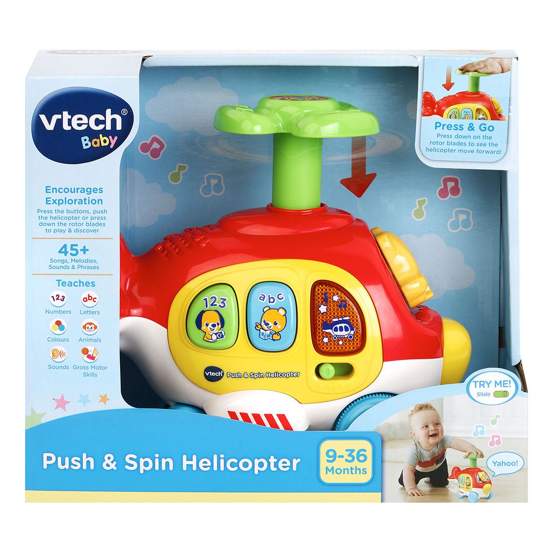 vtech push & play spinning top