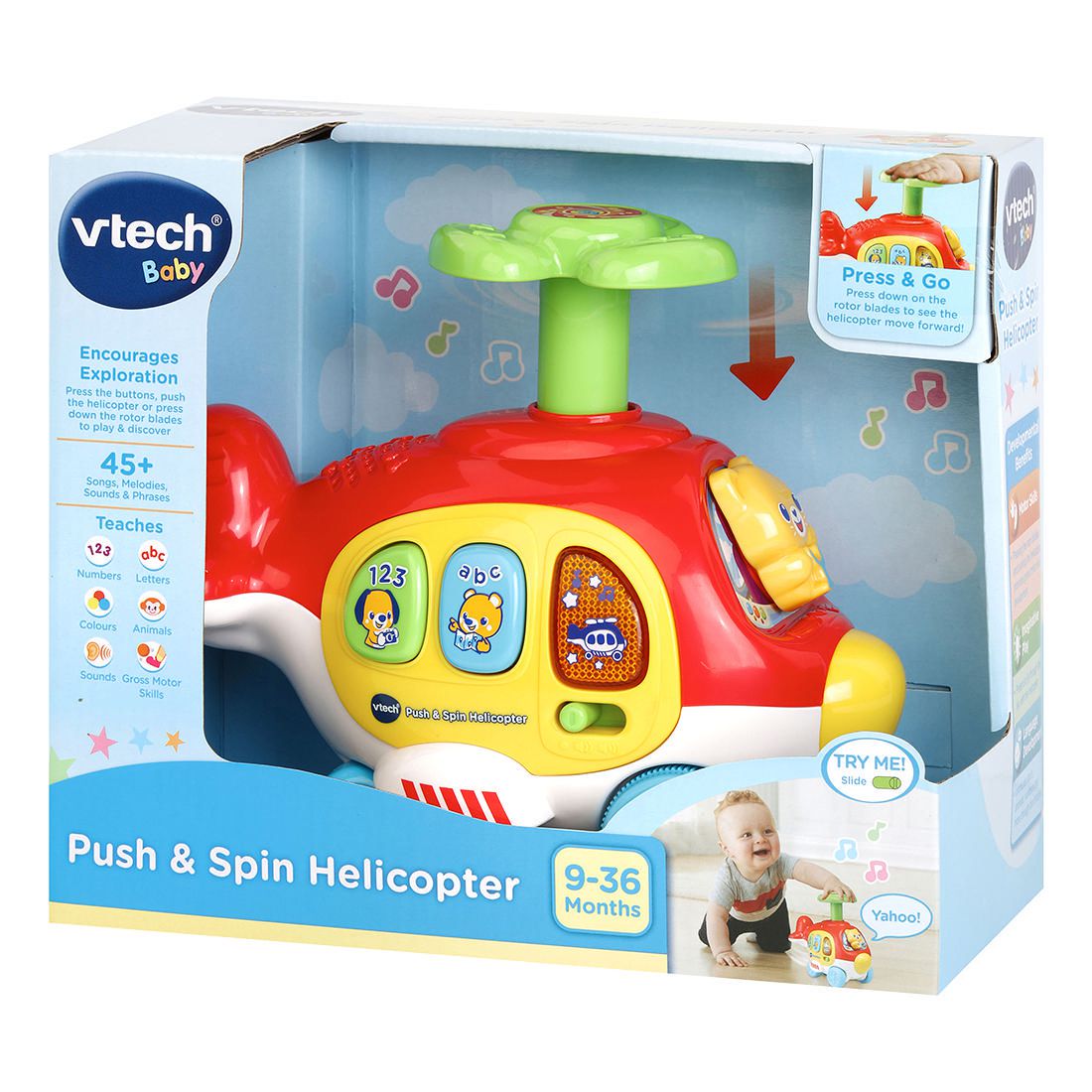 push and spin toy
