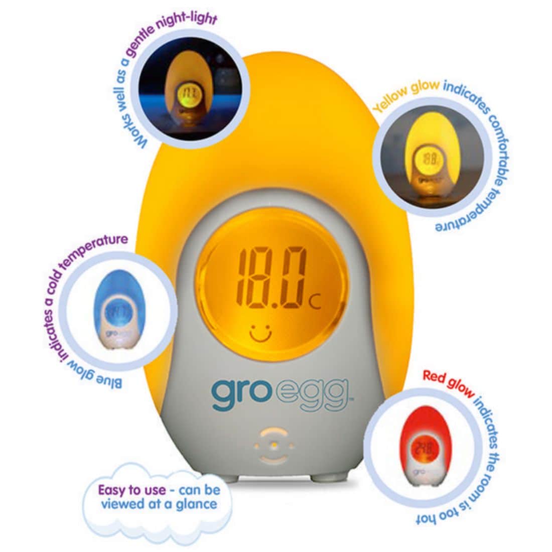 Gro-Egg Baby's Room Thermometer \u0026 Night 