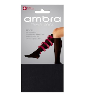 Ambra Knee High Travel Socks - Black