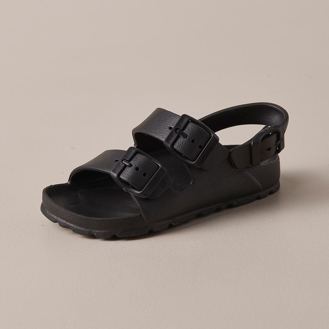 junior black sandals