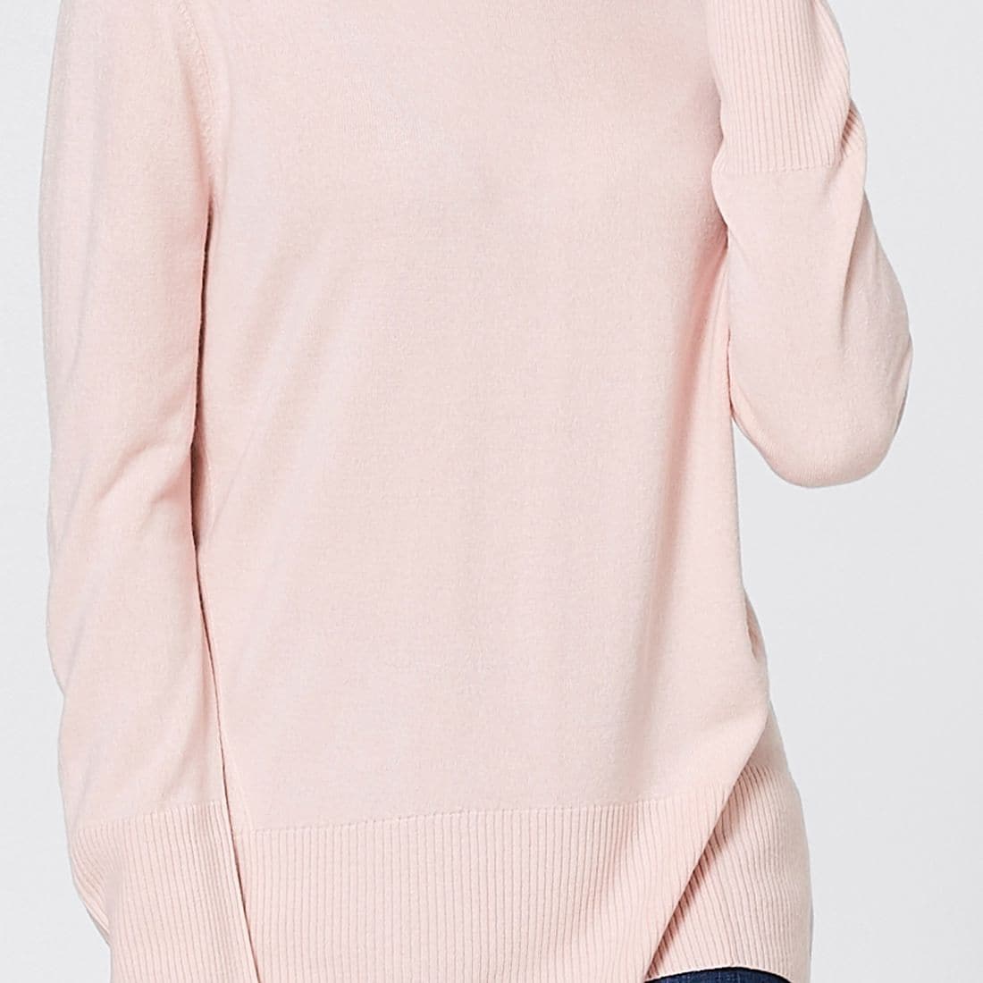 pink crew neck sweater