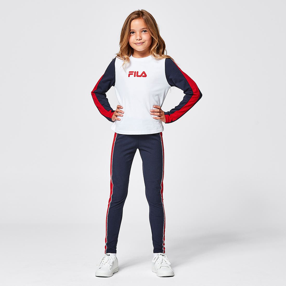 white long sleeve fila top