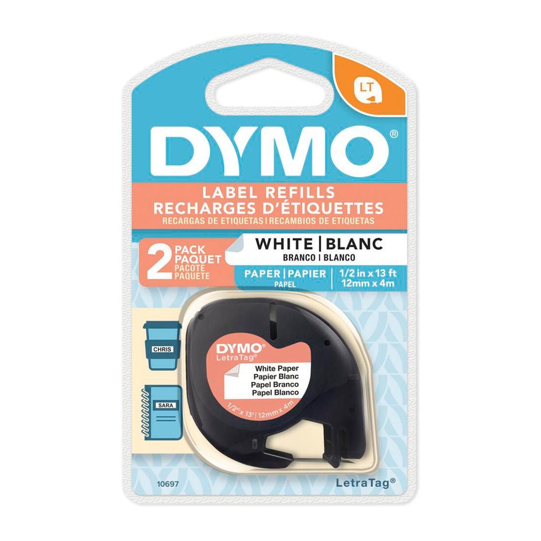 Dymo 2 Pack LetraTag Labeller Paper 