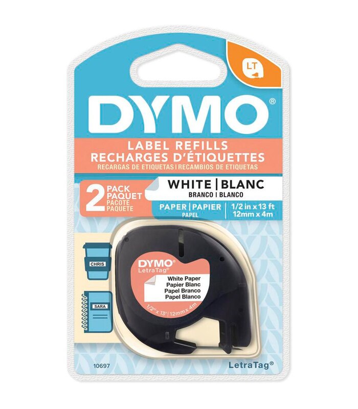 target.com.au | Dymo 2 Pack LetraTag Labeller Paper Tape - 12mm x 4M