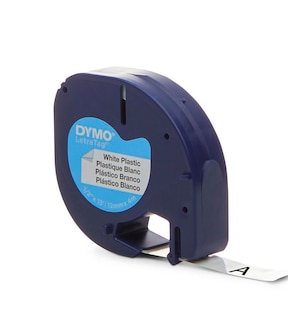 Dymo LetraTag Labeller Plastic Tape - 12mm x 4M