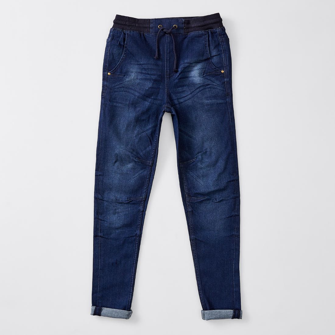 dark blue jean outfits men's