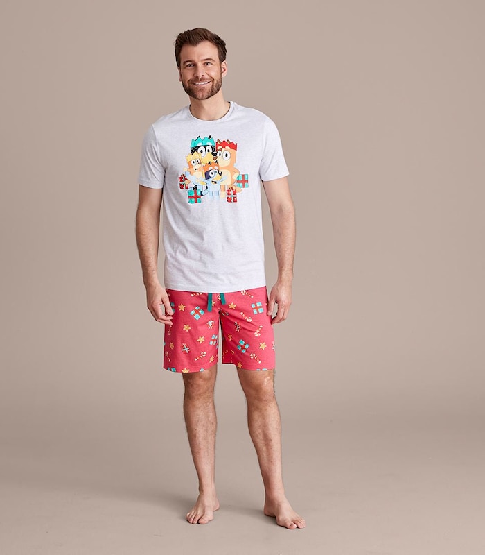 Mens Bluey Christmas Pyjama Set Target Australia