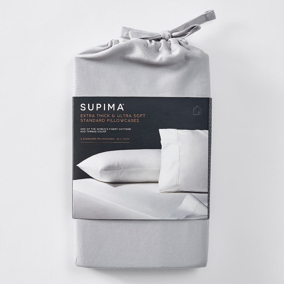 Supima 2 Pack 400 Thread Count Pillowcases Silver Target Australia