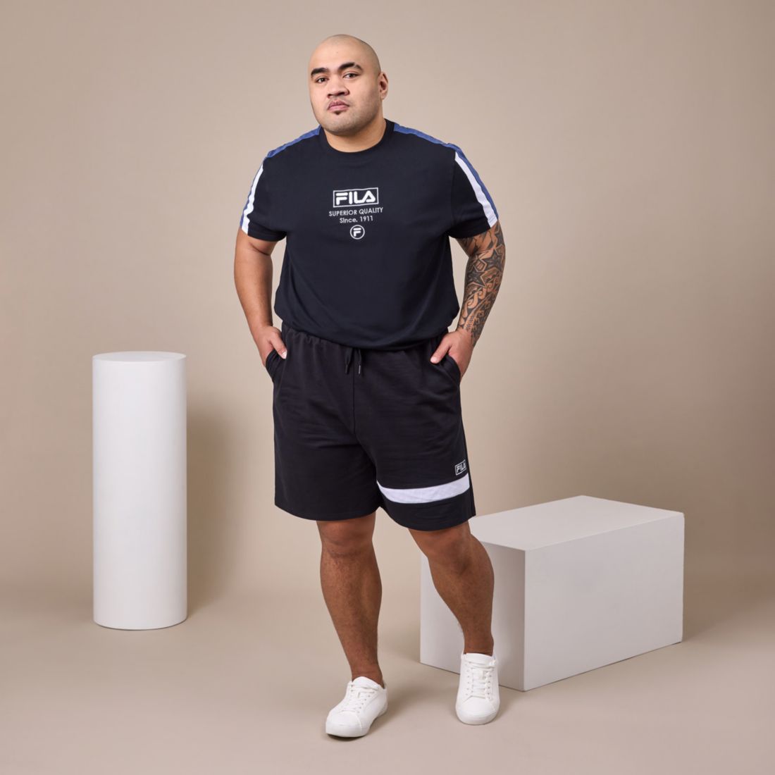 fila plus size shorts