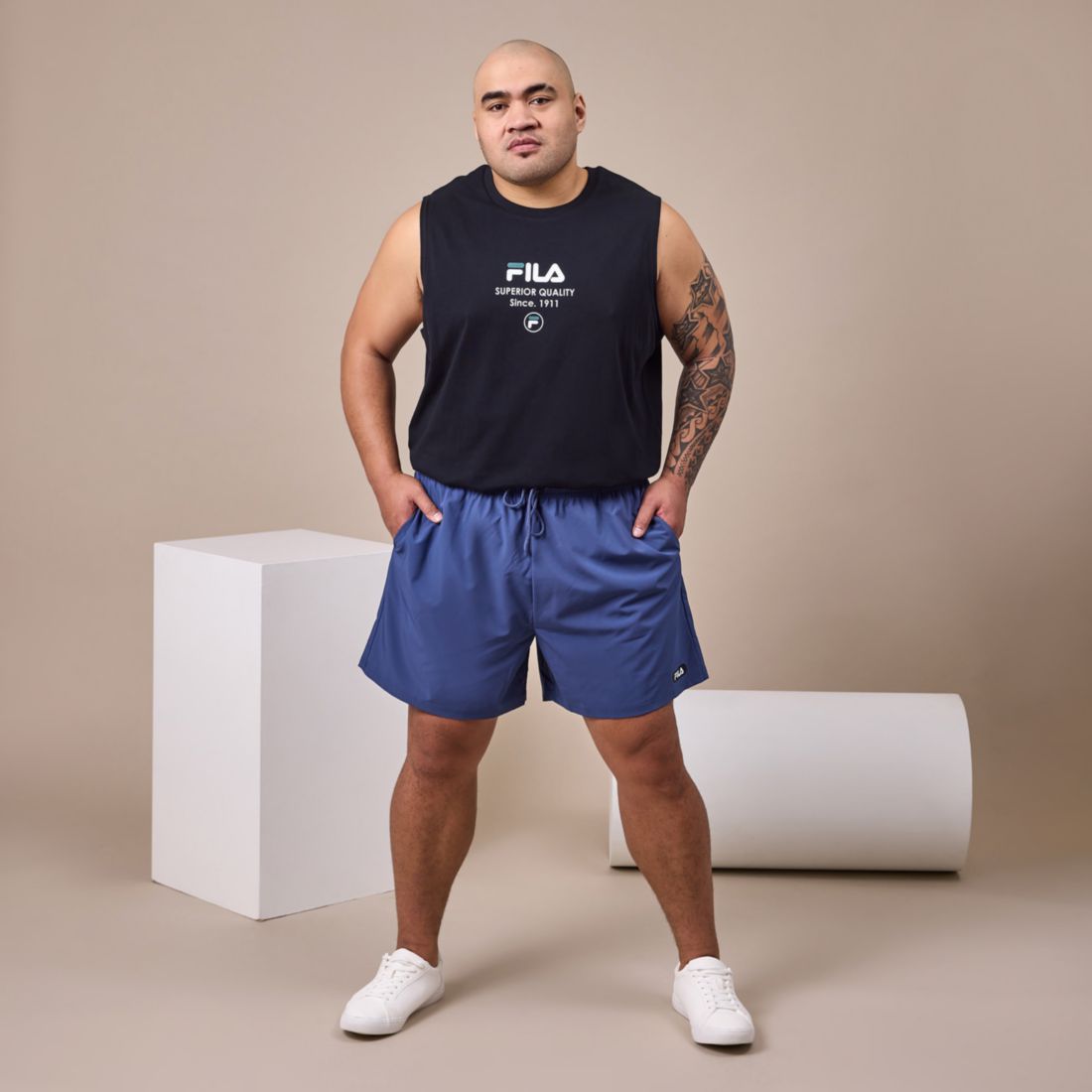 fila plus size shorts