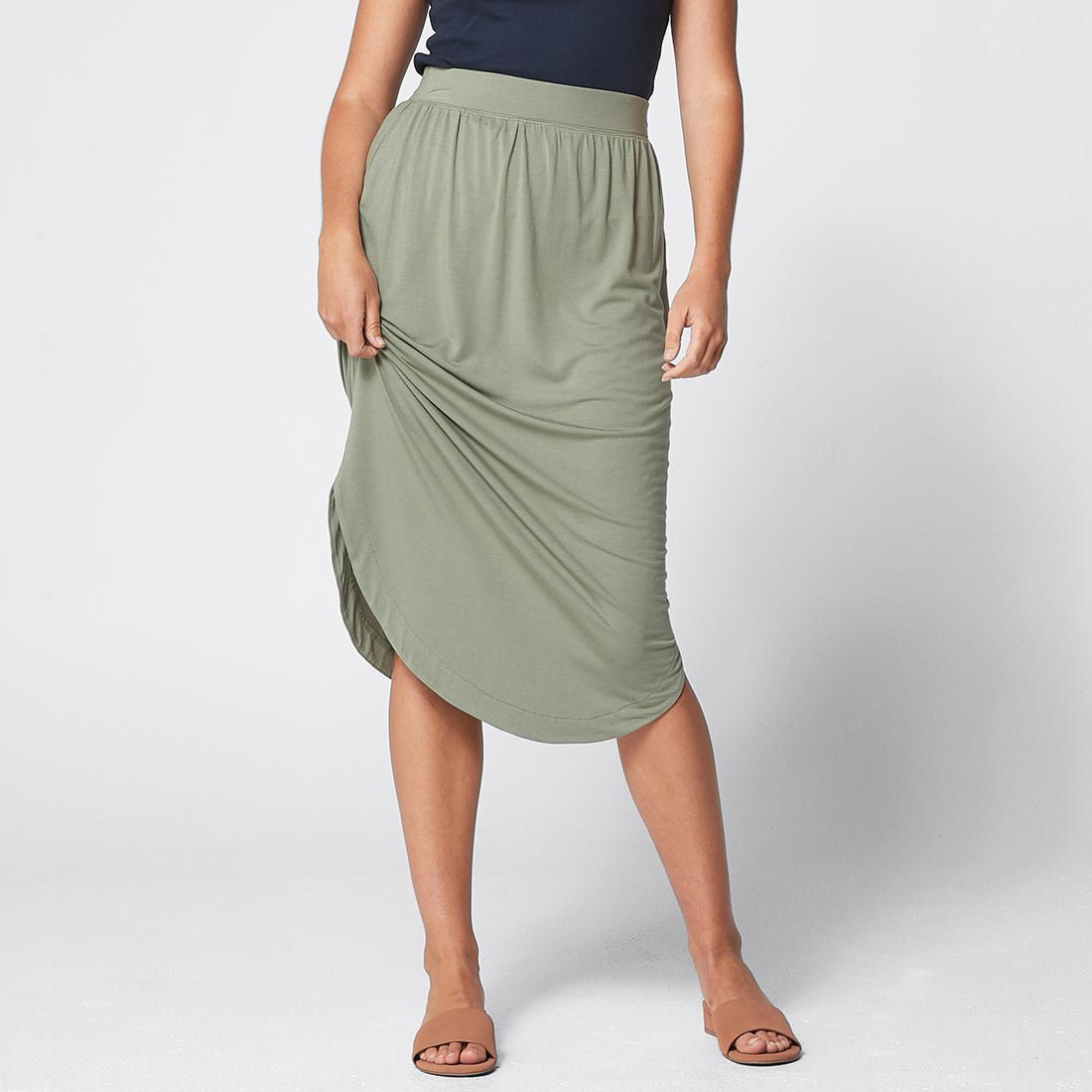 khaki overall skirt