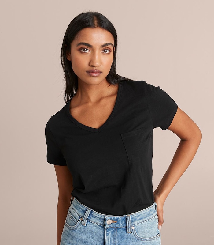 plakat mastermind Opdatering Organic Cotton Slub V-Neck T-Shirt | Target Australia