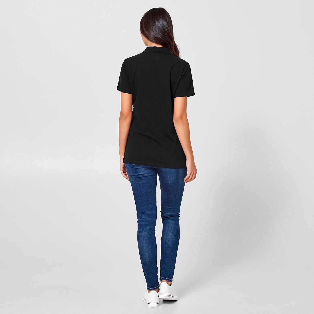 Organic Cotton Polo T-Shirt - Black 